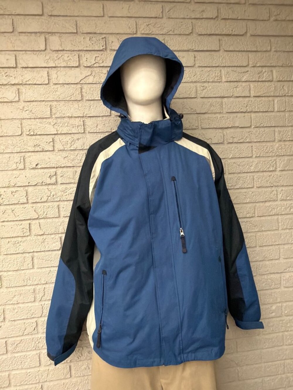 LanesBoro Sport Men’s 3-In-1 Winter Performance Ski Hooded Jacket Size L